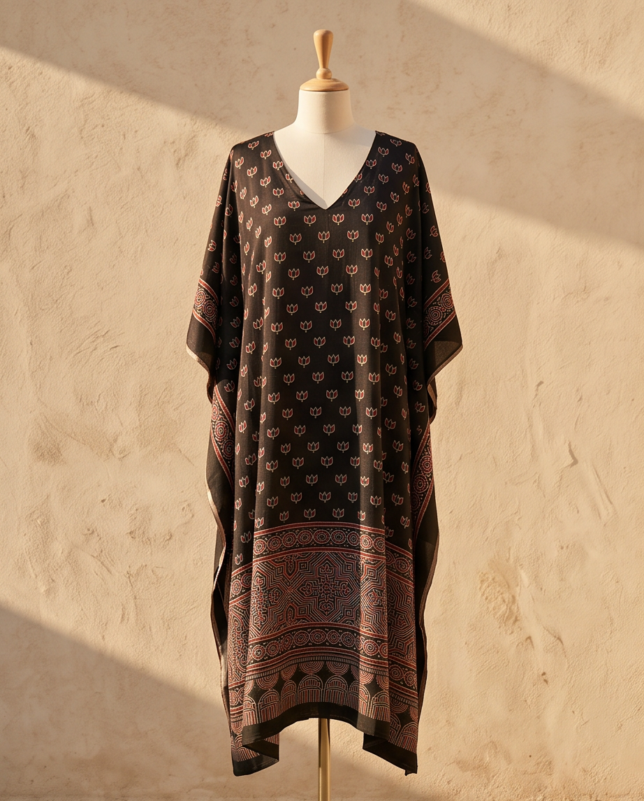 The Ajrakh Modal Silk Kaftan