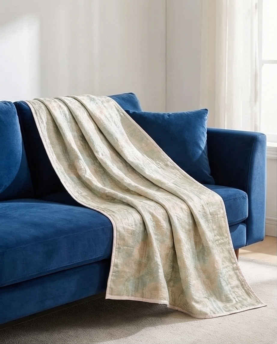 Kantha Hand-Stitched Silk Saree Throws