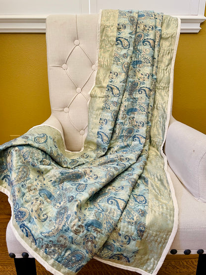 Paisley Silk Saree Throw