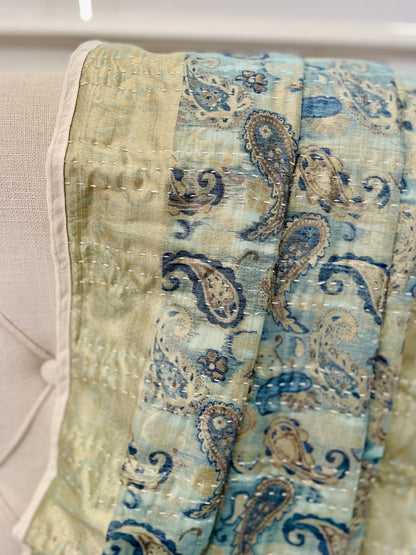 Paisley Silk Saree Throw