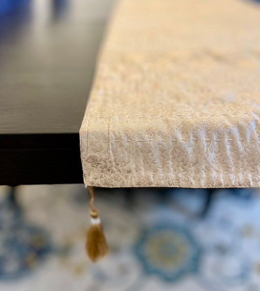 Winter Blooms Kantha Hand-Stitched Table Runners