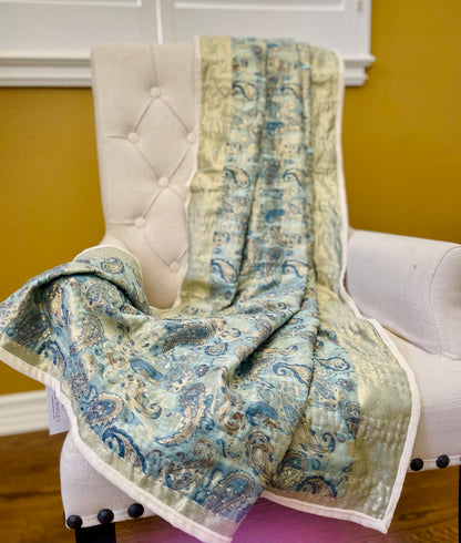 Paisley Silk Saree Throw