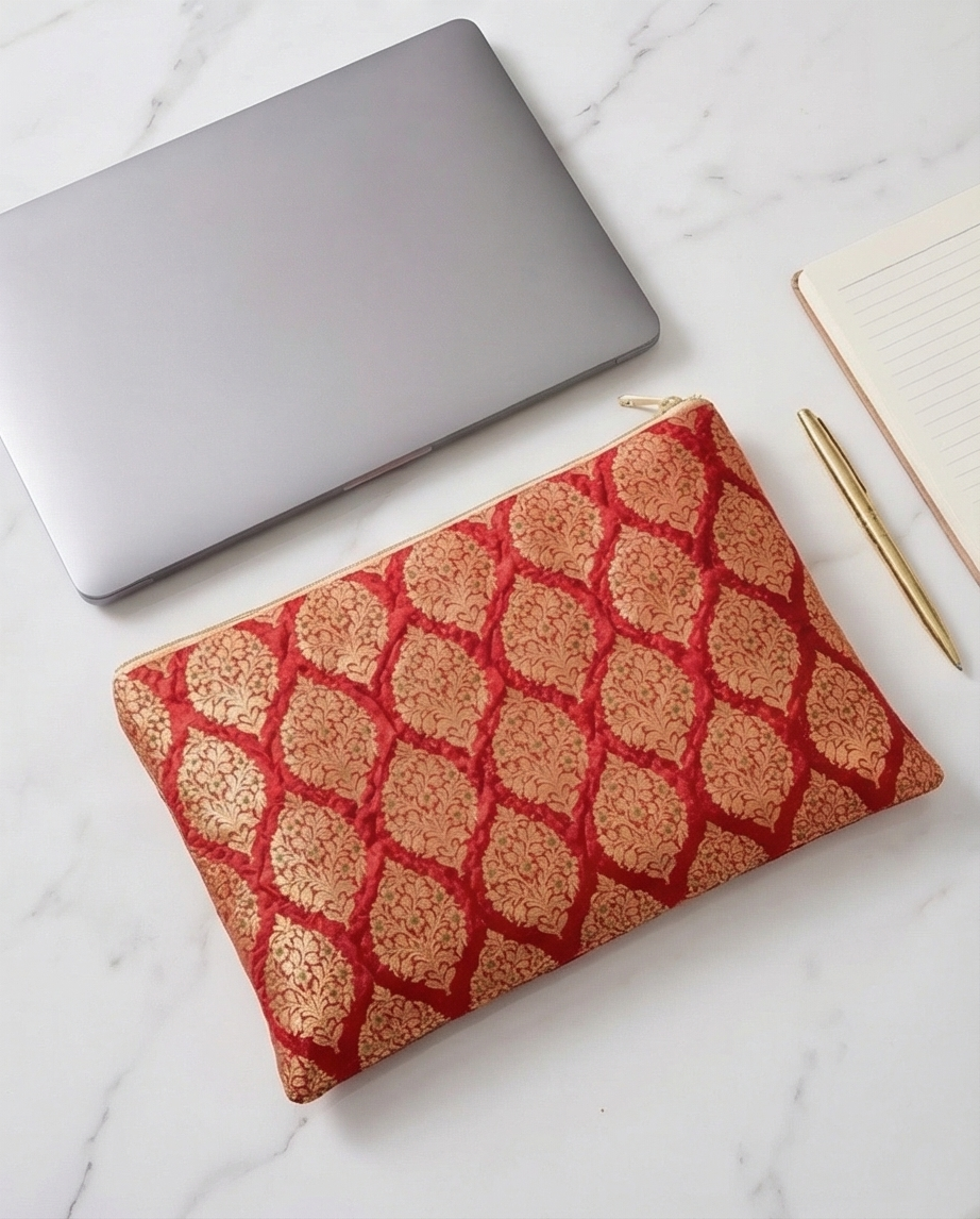 Quilted Saree Laptop Case/Pouch