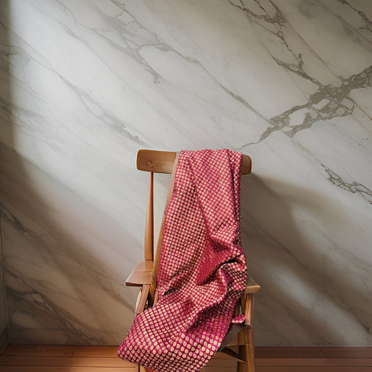 Golden Leaves Silk Saree Throws