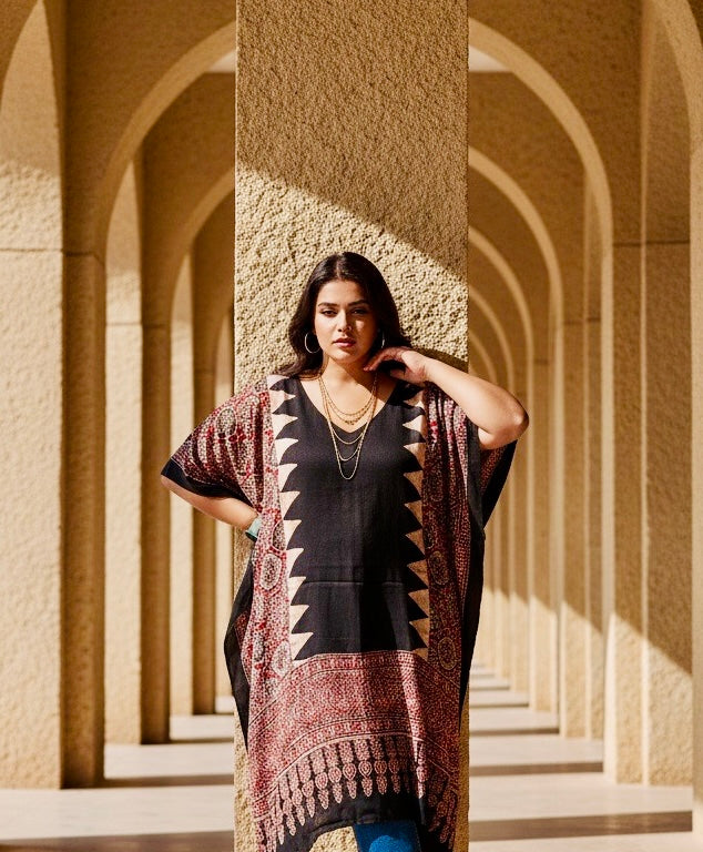 The Ajrakh Modal Silk Kaftan