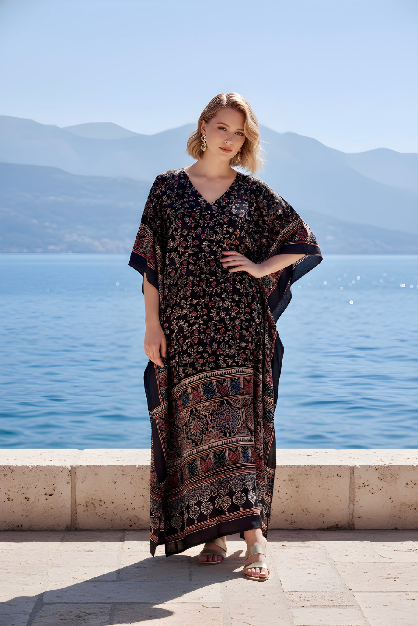 The Ajrakh Modal Silk Kaftan