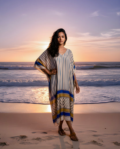 The Ajrakh Modal Silk Kaftan