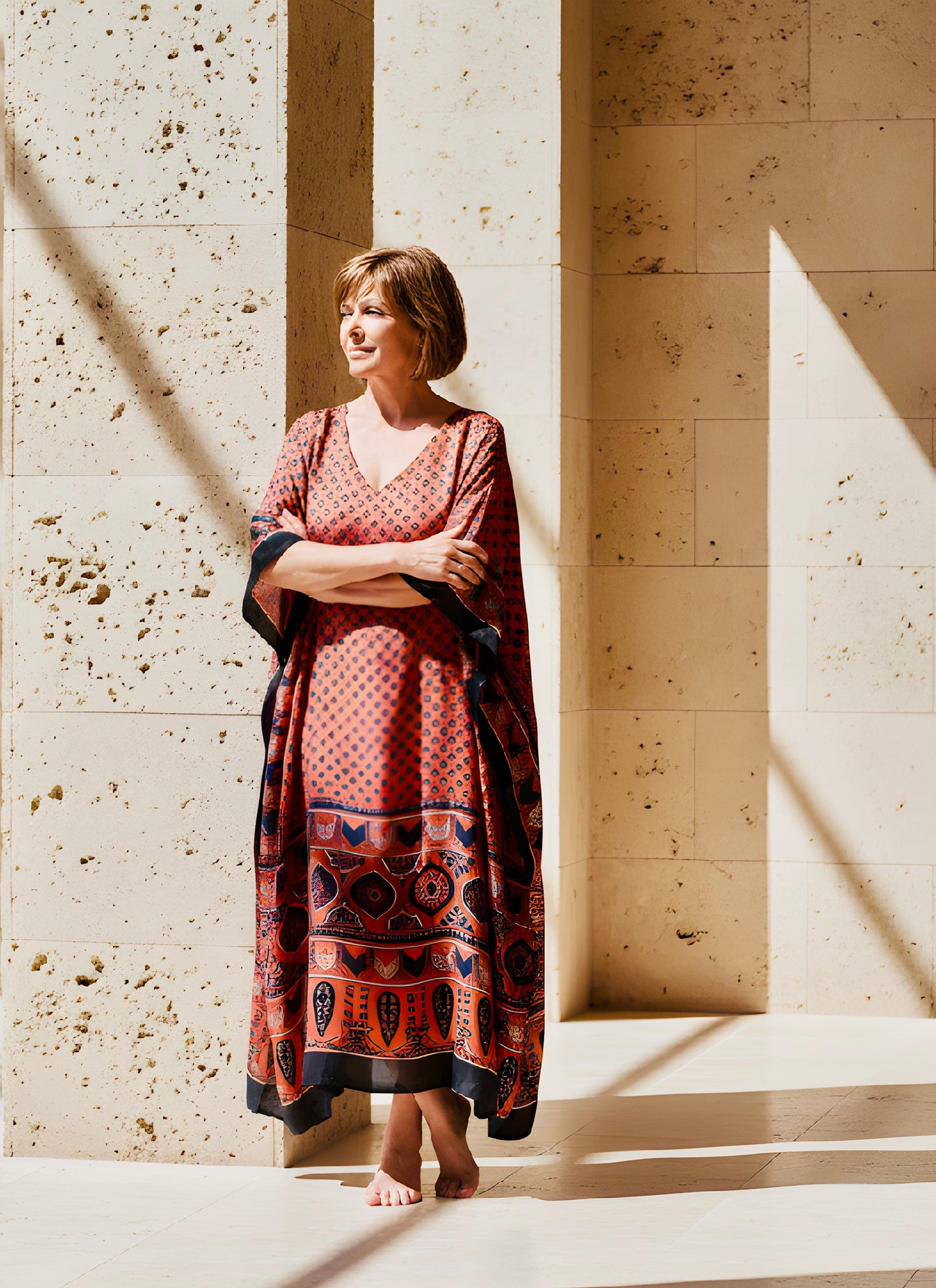 The Ajrakh Modal Silk Kaftan