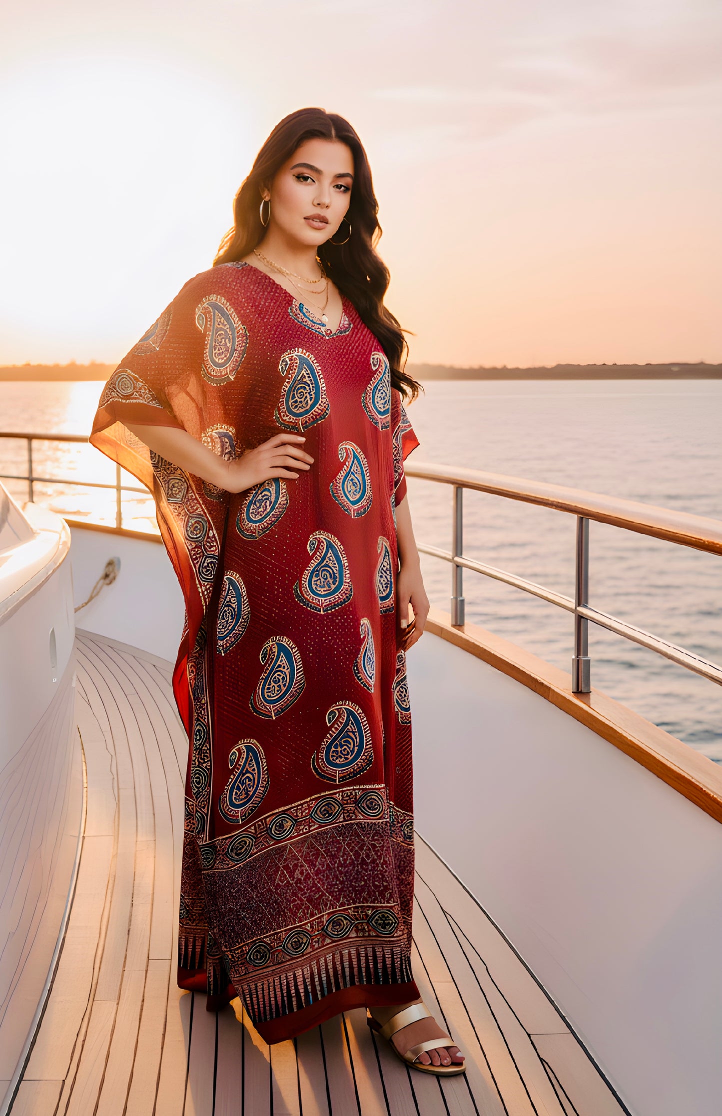 The Ajrakh Modal Silk Kaftan