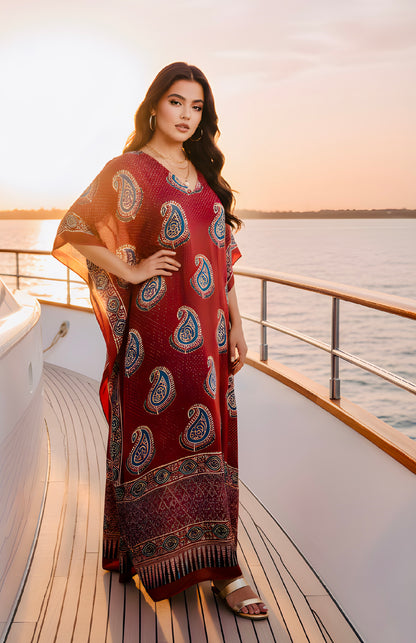 The Ajrakh Modal Silk Kaftan