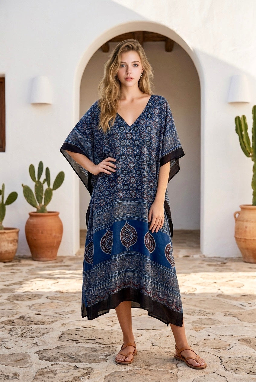 The Ajrakh Modal Silk Kaftan
