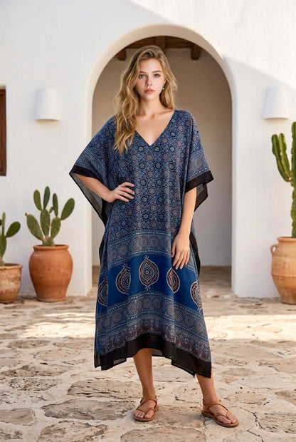 The Ajrakh Modal Silk Kaftan