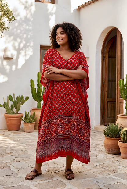 The Ajrakh Modal Silk Kaftan