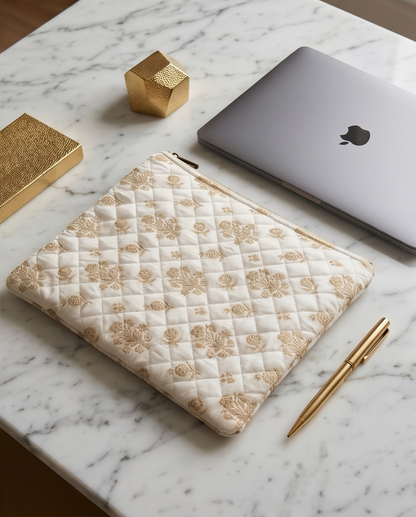Quilted Silk Laptop Sleeves