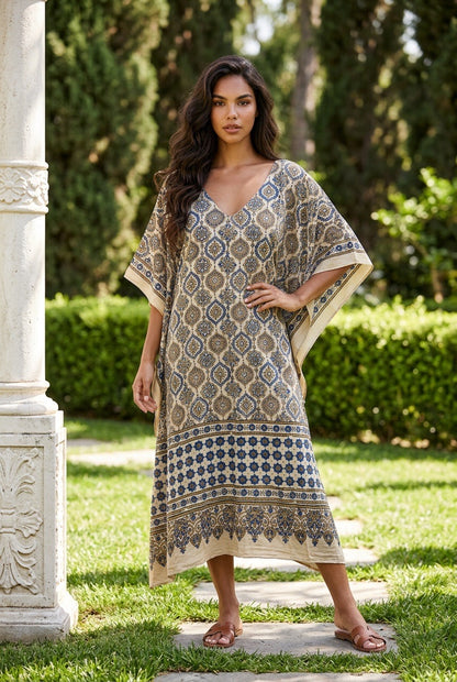 The Ajrakh Modal Silk Kaftan