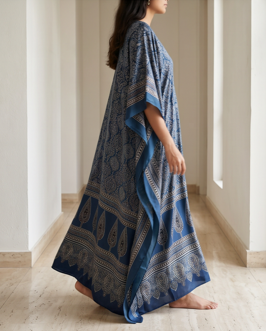 The Ajrakh Modal Silk Kaftan
