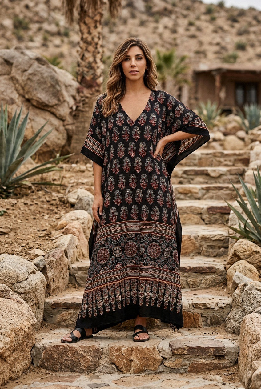 The Ajrakh Modal Silk Kaftan