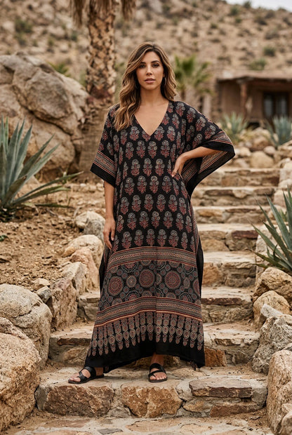 The Ajrakh Modal Silk Kaftan