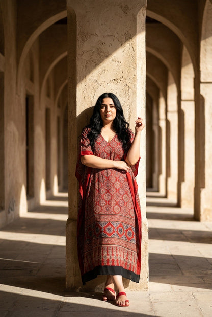 The Ajrakh Modal Silk Kaftan