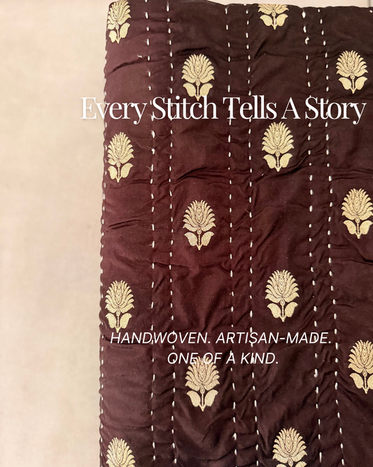 The Kamal Collection - Kantha Hand-Stitched Throw