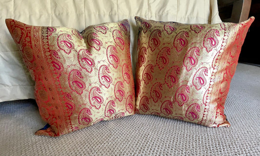 Royal Blue and Red Cushions